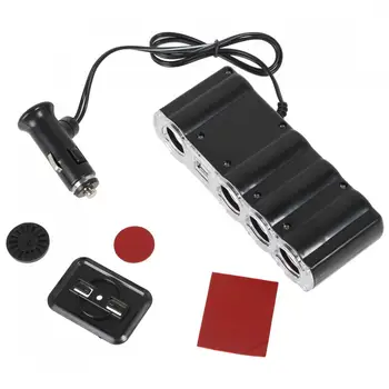 4 Spôsob Pätice Multi Nabíjačku do Auta Vozidla Cigaretový Zapaľovač Splitter Dual-Porty USB Konektor Adaptéra