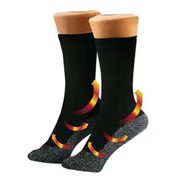 Horúce Pánske Zimné 35 Aluminized Udržať Nohy Posádky Ponožky Sú Tenké Tepla Vlákna-Izolácie Pod Ponožky Sokken Leg Warmers