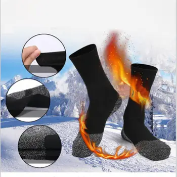 Horúce Pánske Zimné 35 Aluminized Udržať Nohy Posádky Ponožky Sú Tenké Tepla Vlákna-Izolácie Pod Ponožky Sokken Leg Warmers