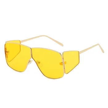Trendy Nadrozmerné Gradient slnečné Okuliare ženy 2019 Luxusné Značky mens slnečné okuliare značky dizajnér Kovové Mužov Slnečné Okuliare Oculos De Sol