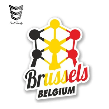 EARLFAMILY 13 cm x 11 cm Brusel Belgicko Vinyl Odtlačkový iPad Notebook Cestovné Batožiny Darček Vlajka Auto Nálepky Motocykel Dekor Obrázok