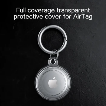 Plné Pokrytie Transparentné Mäkký Ochranný Kryt puzdro Pre Apple AirTags Locator Tracker Anti-stratené Zariadenie Keychain Chrániť Rukáv