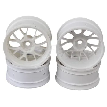 Mxfans 4x Biele Plastové Y Tvar rá Hex Spoločné 12mm pre RC1:10 Na-Cestná a Drift Auto