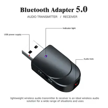 Dva-in-One USB Počítača TV Adaptér Auto Duálny Výstup Rýchly Prenos KN330 Bluetooth 5.0 Audio Vysielač, Prijímač Pohodlie