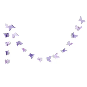 20PCS 2,8 m 3D Butterfly Papier Garland DIY Banner na Narodeninovej Párty, Baby Sprchový Záves Svadobné Dievča Dekorácie Dodávky