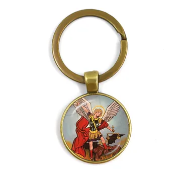 Nové Mužov Keychains Archanjela St. Michael Chrániť Mi Saint Štít Na Ochranu Kúzlo Ruskej Orhodox Keyrings Šperky Pre Svätý Dar