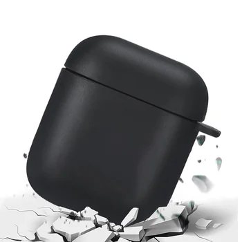 Airpods puzdro pre Apple Airpods 1/2 Gen Matný Čierny Bezdrôtový Bluetooth Headset Ochranné puzdro