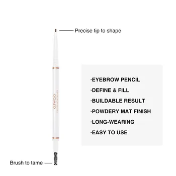Nové 1PC 4Colors Dlhotrvajúci Dvojité Skončil Obočie Ceruzka Nepremokavé Nie Závrat Veľmi Jemné Otočná EyebrowPen