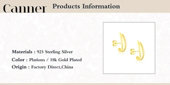 Canner Skutočné 925 Sterling Silver Šperky Pre Ženy Minimalistický Geometrické Earings kórejský Šperky, Piercing pendientes Aretes W5