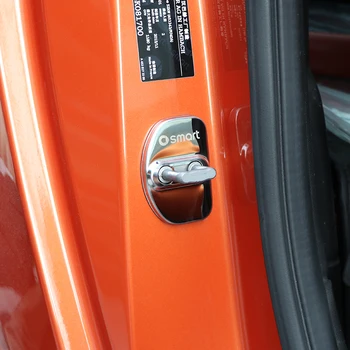 Auto Styling Doplnky z Nerezovej Ocele Auto Door Lock Dekoratívny Kryt Ochranný Kryt Pre Smart Brabus 451 453 fortwo ForFour