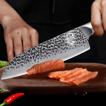 Ručne kované nôž šéfkuchára varenie nôž kuchynský nôž profesionálne kuchársky nôž ostrý ryby, nôž Tang Nôž 5CR15MOV ocele