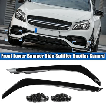 Prednej spodnej Strane Nárazníka Splitter Spojler Canard na Mercedes Benz W176 A-Trieda A180 A200 A220 A250 A45 AMG 2016-2018