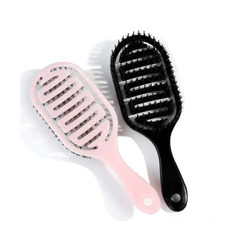 Pro Salon Starostlivosť o Vlasy Styling Nástroj S Zakrivené Hairbrush Pokožku hlavy Masážny Hrebeň pre Salón Kaderníctvo Štýl Nástroje
