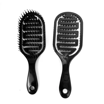 Pro Salon Starostlivosť o Vlasy Styling Nástroj S Zakrivené Hairbrush Pokožku hlavy Masážny Hrebeň pre Salón Kaderníctvo Štýl Nástroje