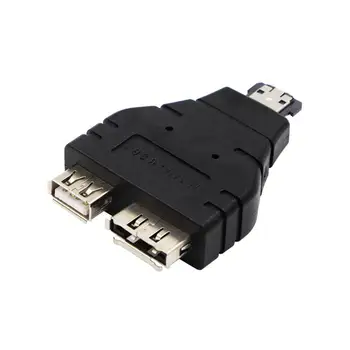 Power eSATA, aby eSATA USB Combo Splitter Converter Adaptér Konektor Dual Port