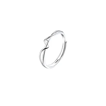 S925 Šterlingov Strieborné Prstene Pre Ženy Otvorenie Nastaviteľné Line Roztomilý Jednoduché Geometrické Dizajnu kórejskej Módne Svadobné Šperky INEFFA