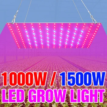 1500W 220V Phyto Lampa Rásť Svetlá LED Rastliny Semená Lampara LED Panel Hydroponics Bombilla 110V Skleníkových 1000W Rast Stan Žiarovka