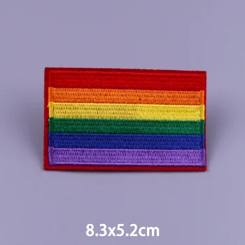 LGBT Pride Roztomilý Škvrny na Oblečení Láska Rainbow Vyšívané Pruhy Škvrny na Oblečení Nášivka Žehlenie Handričkou Šitie Dodávky
