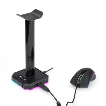 Headset Stojan HA300 RGB Držiak na Slúchadlá s 4 Porty USB Hub s protišmykovým Gumovým Základňu pre PC Gamer Herné Príslušenstvo