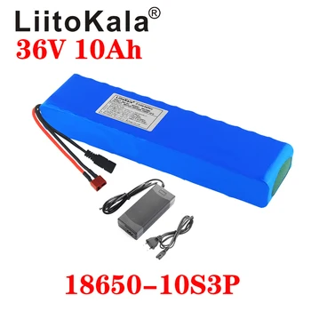 LiitoKala 36V 10Ah 600watt 10S3P lítium-iónová batéria 15A BMS Pre xiao mijia m365 pro klince požičovňa utekať XT60 T Konektor