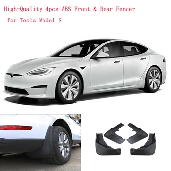 Vysoko Kvalitné 4pcs ABS Predná & Zadný Blatník pre Tesla Model S Auto Blato Klapky Splash Guard Blatníka Mudflaps Príslušenstvo