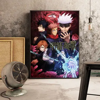 Anime Jujutsu Kaisen Plátno na Maľovanie na Stenu Umenie Plagáty a Vytlačí Prejdite Obrázok Cuadros Pre Spálne Chlapec, Izba Domova bez rámu