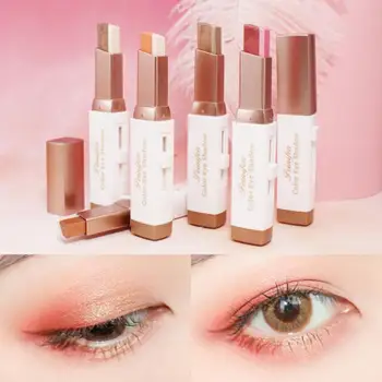 Gradient Dve farebné Očné tiene Stick Dlhotrvajúci Eyeshadow Palety Nepremokavé Eye make-up Kozmetika Jednoduché Použitie Maquillaje TSLM1