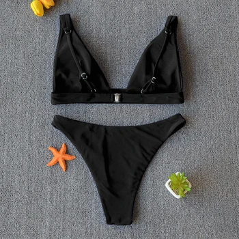 2021 Sexy Pevné Bikini Set Ženy, Plavky, Bikiny, Push Up Plavky Žena Vysokej Nohe Plavky Plážové Oblečenie Letné Biquini