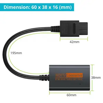 Prenosné Converter Adaptér Spoločné Zariadenia pre N64/SNES/SFC/NGC pre kompatibilný s HDMI (720p)