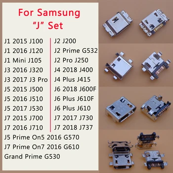 10PCS Micro USB Konektor Nabíjania Socket Port Konektor Pre Samsung Galaxy J1 J2 J3 J4 J5 J6 J7 2016 2017 2018 Plus Predseda Pro