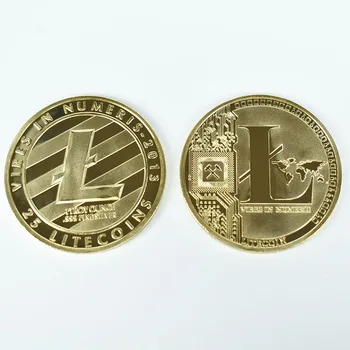 Nový Produkt 40 mm Zlaté Á Litecoin Mince Mail s spin prípade Kovové Pamätné Mince pre Zber
