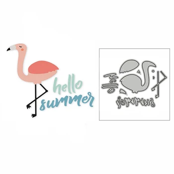 Nový Roztomilý Flamingo Dobrý deň, v Lete Zvierat 2020 Rezanie Kovov Zomrie pre DIY Scrapbooking a Karty, Takže Dekor Razba Formy Bez Pečiatky