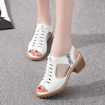 2021 dámske Sandále Námestie päty Letné Topánky Típat Prst zip gladiator sandále ženy zip platformu sandále
