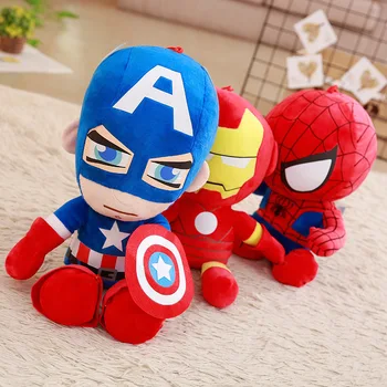 Disney, Marvel, Plyšové Hračky, Spider Man, Kapitán Amerika Avengers Plnené Bábiky Vankúš Animáciu Obrázok Kid Deti Plushies Darček