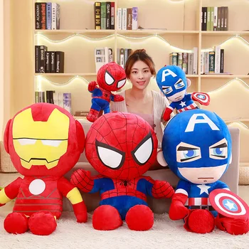 Disney, Marvel, Plyšové Hračky, Spider Man, Kapitán Amerika Avengers Plnené Bábiky Vankúš Animáciu Obrázok Kid Deti Plushies Darček