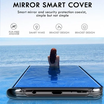 Smart Mirror Flip Telefónu Prípade Pre Xiao Redmi Poznámka 9 9s 8 8T 9C 9A 9T 10 K40 Pro Max 10 TON Lite 7A Mi Poco X3 NFC M3 Kryt Coque