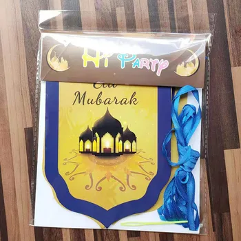 1set Eid Mubarak Zástavy Vlajky Ramadánu Mubarak Pozadí Dekorácie Moslimských Islamskej Festival Strany DIY Dekor Dodávky