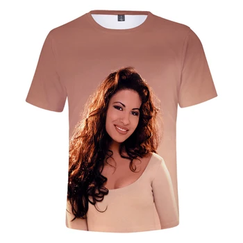 Hot Predaj Speváčka Selena Quintanilla 3d Vytlačené T-shirt Unisex Móda Harajuku Bežné Krátky Rukáv Hip-hop Populárne Streetwear