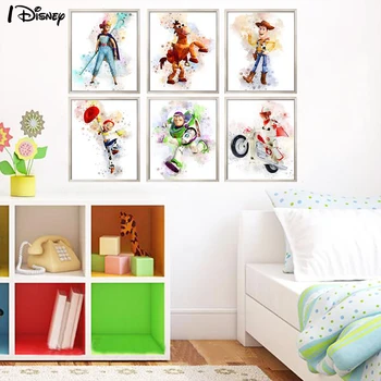 DisneyToy Príbeh Tlač Umenie Woody Jessie Buzz Plagáty a Vytlačí Plátno na Maľovanie na Stenu Umenie Obrázok Pre Obývacia Izba Domova