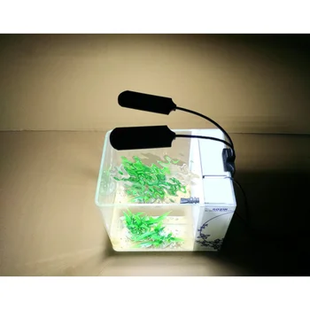 15W LED akvárium Svorka Lampa Akvarijné Svetlo USB Vodné Osvetlenie Vodotesné Svietidlo pre akvárium s Plug Čierna