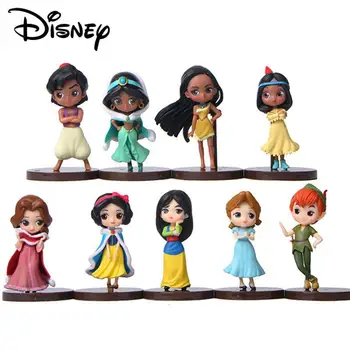 Disney Princezné Údaje Snow White Belle Mulan Ariel Malá Morská Víla Aladdin Peter Pan Šípková Ruženka Akcie Obrázok Model Hračky Pre Deti