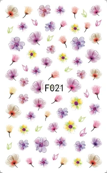 3 listy zmiešané vzory nail art dekorácie-nálepky krása kvetu obtlačky manikúra nechty nástroje príslušenstvo novinky