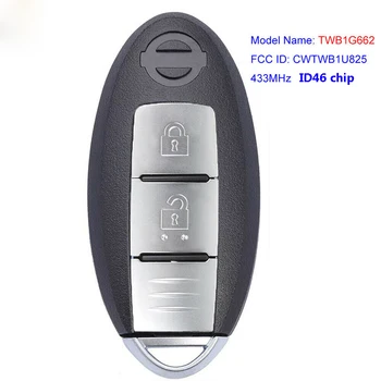 Auto Keyless Smart Remote Tlačidlo 433Mhz ID46 Čip pre Tiida krčma pri ceste Naopak NP300 Navara Pulsar Micra Note Murano Hranici Marca Kľúč