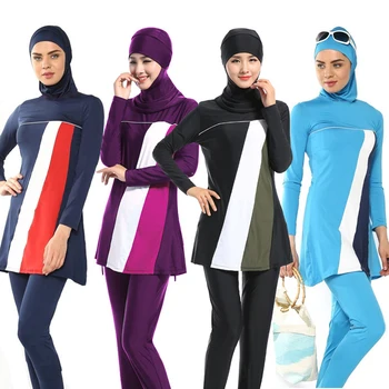 Moslimské Ženy Úplné Pokrytie Burkini Abaya Plavky Islamskej Celkovo Dlho Plavky s Hidžáb Módnych Plaviek na Kúpanie Oblek Plus Veľkosť