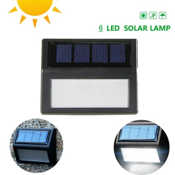 6 LED Solárne Lampy Snímač Pohybu Nepremokavé Solárne Nástenné Svetlo Verandu Cestu, Ulice, Plot Záhrady, Schody, Chodby, Núdzové Sconce