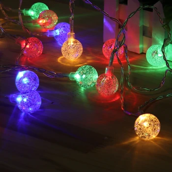 Okrúhla Bublina Loptu Led Girlandy Svetlo String Rozprávkových Svetiel Vonkajšie Vianočné Výzdoba Pre Domáce Rustikálny Svadobné Party Suppiles Svetlá