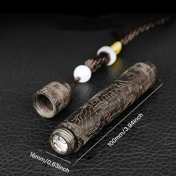 Windproof USB Zapaľovač Rytie Santalového dreva Elektrické Nabíjateľná Ľahšie Vinobranie Drevený Vzduch Fúka Cigaretový Zapaľovač Dary Mužov