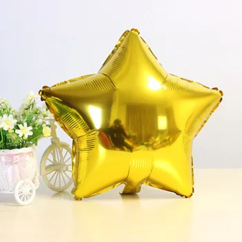 Strana balóny 18-palcové päť-špicaté hviezdy balóny oslava narodenín svadobné dekorácie hliníková fólia balóny veľkoobchod