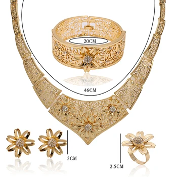 Milosť Svadobný Dar Nigérijský Svadobné Móda Afriky Korálky Šperky Set Ženy, Zákazníkov Ušľachtilý Zlatá Farba Šperky Set Dizajn Značky