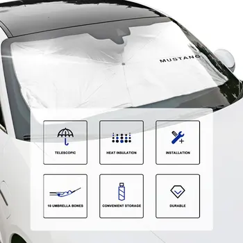 Čelného skla Slnečník Proti UV Protector Parasol Pre Ford Ecosport Eege Uniknúť Mustang Fiesta Fusion Ghia Kuga Auto Príslušenstvo